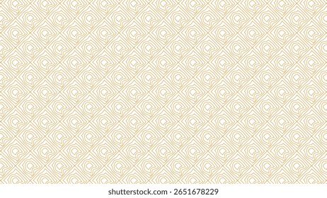Padrão de linha de ouro sem costura minimalista com formas vetoriais geométricas em fundo branco, design de luxo moderno para ladrilhos, embalagens e gráficos da Web