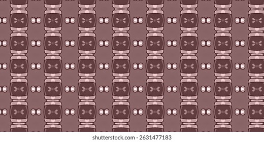 Minimalist Seamless Pattern with Abstract Forms in Earth Tones