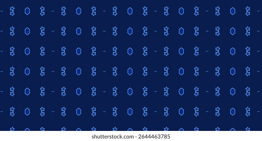 Minimalist seamless pattern featuring light blue geometric symbols on a dark blue background, perfect for modern digital, abstract, or tech-inspired design use.

