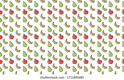 Ilustración de frutas de patrón sin soldadura minimalista