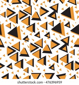 Minimalist seamless pattern with geometric shapes. Modern background. Hipster style texture. Memphis style. Vector illustration