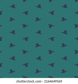 Minimalist seamless pattern with little birds silhouettes vector