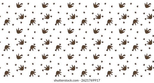 Minimalist seamless pattern with rat footprint. Animal footprint background for textile, wrapping and other