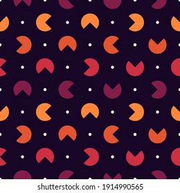 Minimalist seamless pattern. Repeated segmented circles abstract ornament. Geo modern background. Geometric minimal design wallpaper. Simple digital paper, textile print. Vector illustration