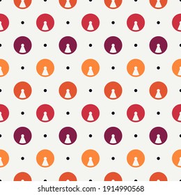 Minimalist seamless pattern. Repeated segmented circles abstract ornament. Geo modern background. Geometric minimal design wallpaper. Simple digital paper, textile print. Vector illustration