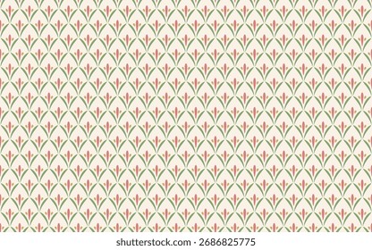 Padrão contínuo minimalista. Fundo floral simples para têxteis, papel de embrulho