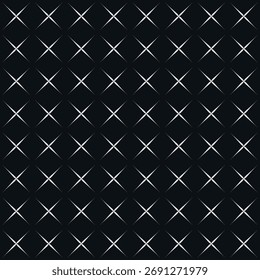 Padrão de brilho contínuo minimalista. Plano de fundo escuro geométrico abstrato com estrelas brilhantes