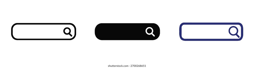 Conjunto de barras de Búsqueda minimalista para Diseño web e interfaces de usuario