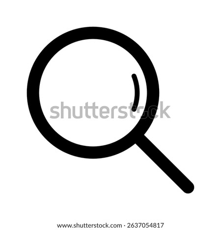 Minimalist Search Icon Isolated on White Background. Digital Navigation Symbol. Vector Illustration
