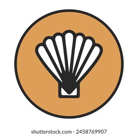 Minimalist Seashell Icon Design vector