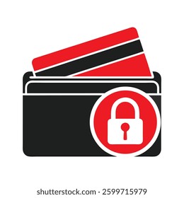 Minimalist Secure Wallet Vector Icon for Digital Finance.	