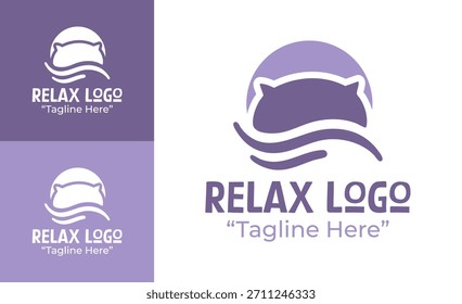 Un logotipo minimalista centrado en la serenidad diseñado para servicios de bienestar, productos de vida consciente y marca basada en la relajación.