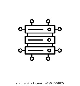 Minimalist Servers Illustration For Network And Data Management Concepts