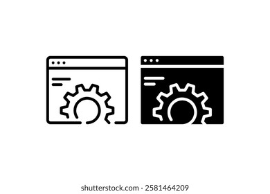 Minimalist Settings and Configuration Icons Vector