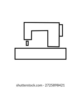 Ícone Minimalista da linha da máquina de costura isolado. Ilustração de vetor simples para design de alfaiataria e conceito de artesanato