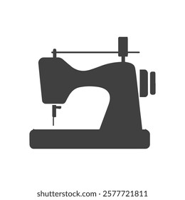 Minimalist Sewing Machine Silhouette Illustration