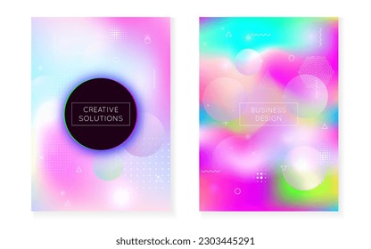 Minimalist Shape. Dynamic Dots. Shiny Futuristic Elements. Trendy Flyer. Round Layout. Gradient Design. Holographic Fluid. Blue Space Texture. Purple Minimalist Shape