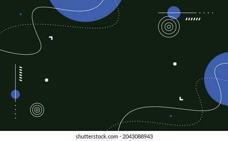 Minimalist shape and line abstract background vector design template