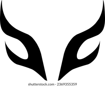 Minimalist shape of two fire flames