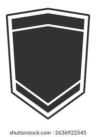 Minimalist shield icon symbolizing safety, defense, and online security, ideal for representing data protection, privacy, and cybersecurity concepts