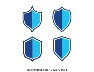 Plantilla vectorial de diseño de logotipo de marca Escudo minimalista. vector de marca de protección