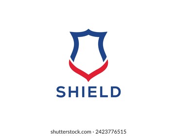 Plantilla vectorial de diseño de logotipo de marca Escudo minimalista. vector de marca de protección
