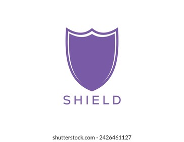 Minimalistische Schild-Zeichen-Logo-Design-Vektor-Vorlage. Schutzmarkierungsvektor