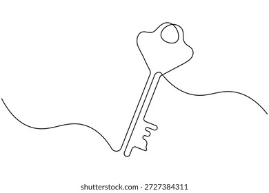 Minimalistische Schildsicherheit entsperren Umrissvektor in Single-Line-Art-Stil
