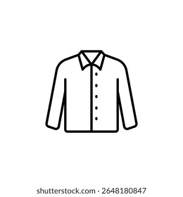 Minimalist Shirt Outline Icon Isolated On A Transparent Background