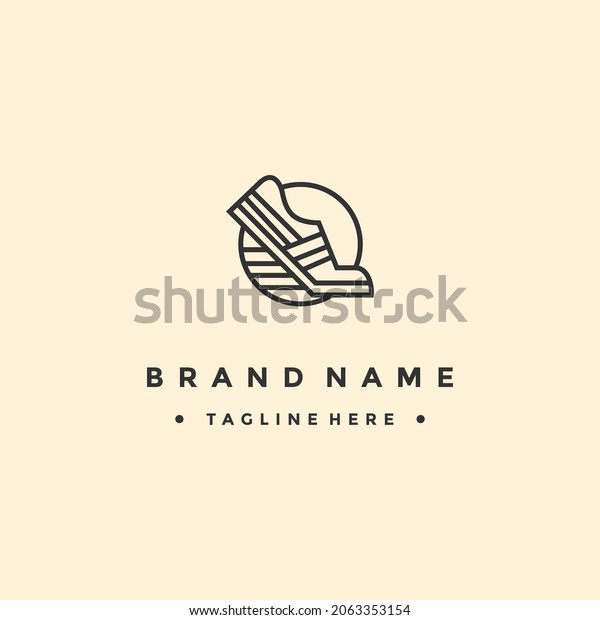 Minimalist shoe logo design\
template