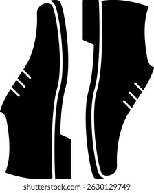 Minimalist shoes Icon vector black color