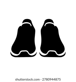 Minimalist Shoes Silhouette Icon Vector