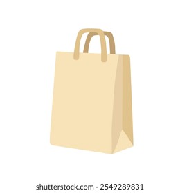 Minimalist shopping bag icon for e-commerce and retail design