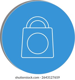"Minimalist shopping bag icon symbolizing retail therapy, eco-friendly lifestyle, and consumer wellness choices, transparent background."