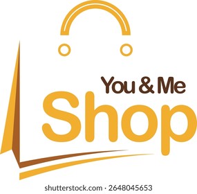Minimalist shopping bag logo, suitable for e-commerce, online stores, and retail brands. Modern, feminine, and stylish.