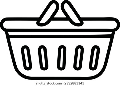 Minimalist Shopping Basket Icon Logo