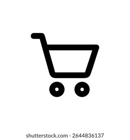 "Minimalist Shopping Cart Icon Design"