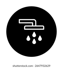 Minimalist shower icon design showcasing clean and modern aesthetics for bathroom related concepts and applications design