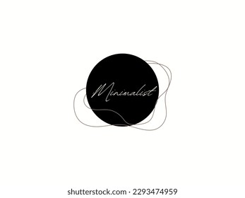 "Minimalist" sign with black and white theme