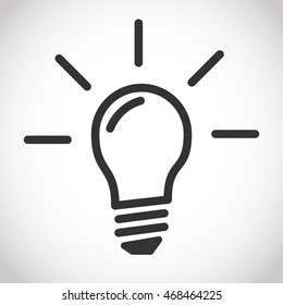 Minimalist sign of bulb