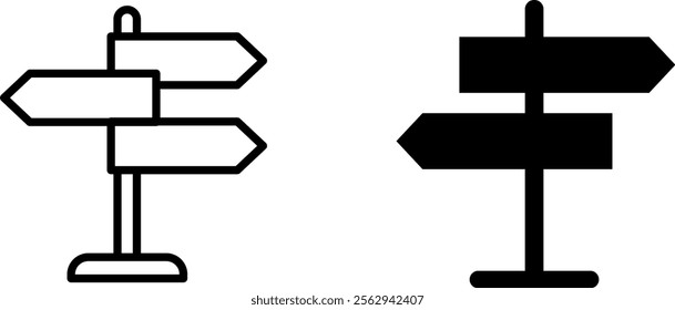 "Minimalist Signpost Icon Vector Design"