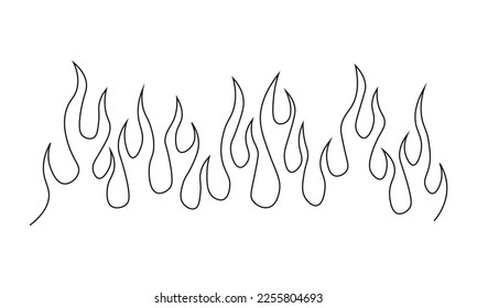 Stencil Tattoo Flame 001