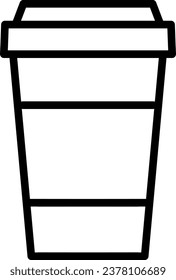 Minimalist silhouette of a glass
