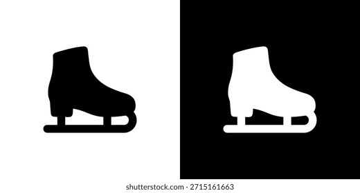 Minimalist Silhouette Ice Skate