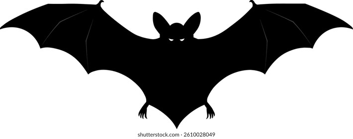  Minimalist silhouette illustration of a bat