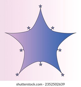 Minimalist silhouette stars icon, twinkle star shape symbols. Modern geometric elements, shining star icons, abstract sparkle black silhouettes symbol vector set