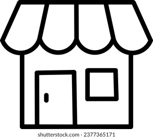 Silueta minimalista de una tienda