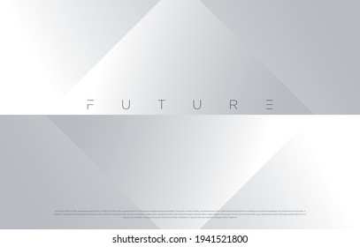 Minimalist silver abstract background design. Futuristic light exclusive graphic elements for advertising, website, poster, banner, key visual, book cover, brochure etc… Vector EPS