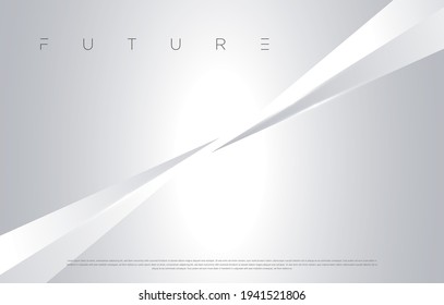 Minimalist silver abstract background design. Futuristic light exclusive graphic elements for advertising, website, poster, banner, key visual, book cover, brochure etc… Vector EPS