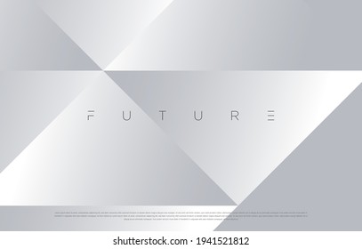 Minimalist silver abstract background design. Futuristic light exclusive graphic elements for advertising, website, poster, banner, key visual, book cover, brochure etc… Vector EPS